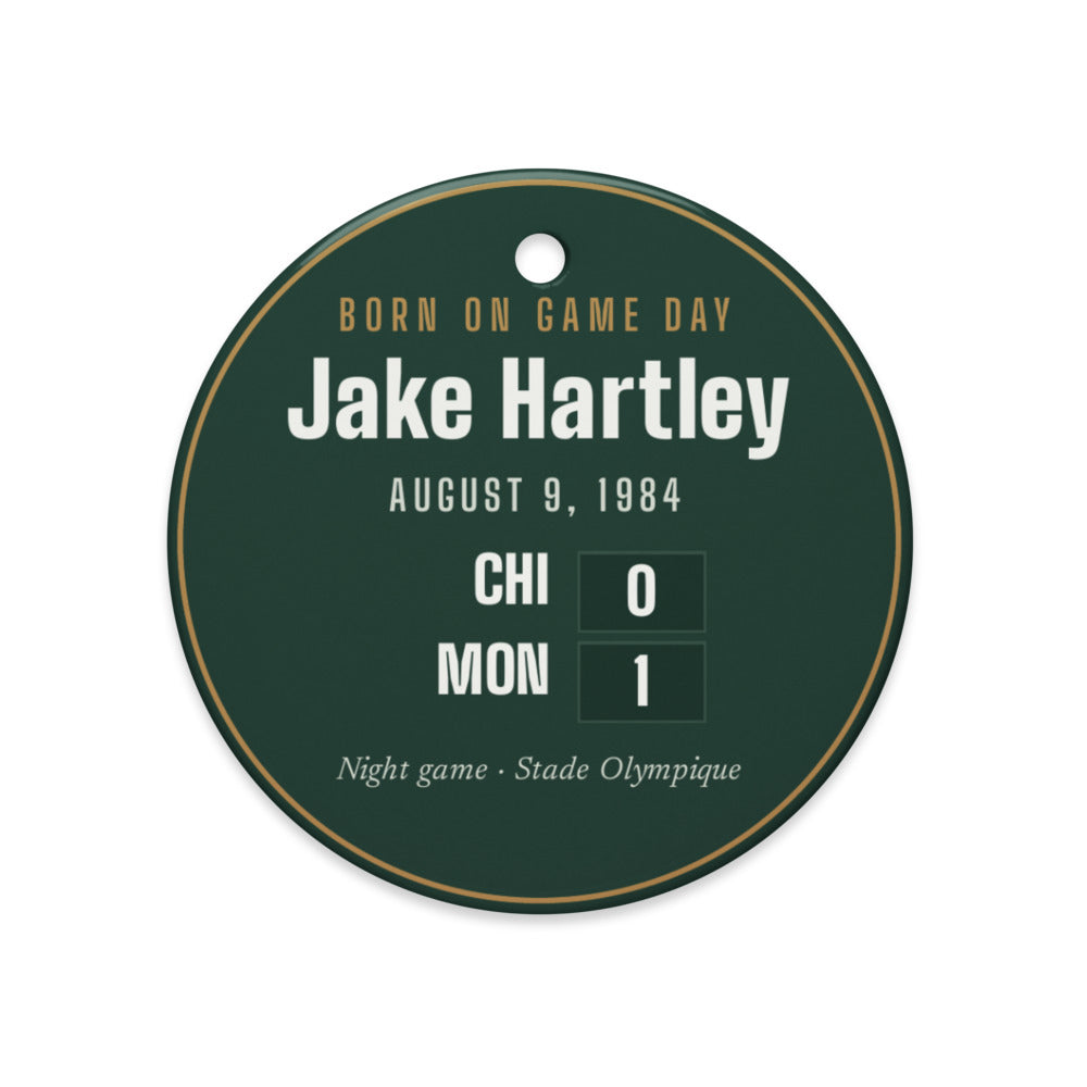 Born on Game Day Christmas Ornament: The Real Final Score From Their Birthday