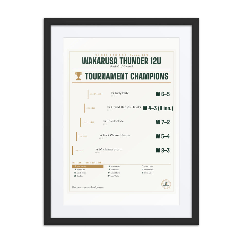 The Tournament Run: Every Game From Pool Play to the Title, for Travel Ball and All-Star Teams, With the Roster
