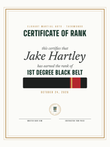 Rank Promotion Certificate print