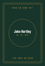 Playing cards with a personalized box score design