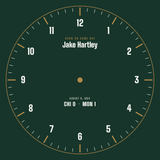 Wall clock with a personalized box score design