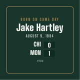 Coasters with a personalized box score design
