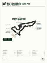 2012 United States Grand Prix Finish Print print