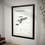 2026 United States Grand Prix Finish Print up close, showing the frame and mat