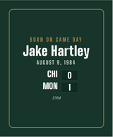 Can cooler with a personalized box score design