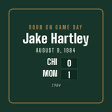 Magnet with a personalized box score design