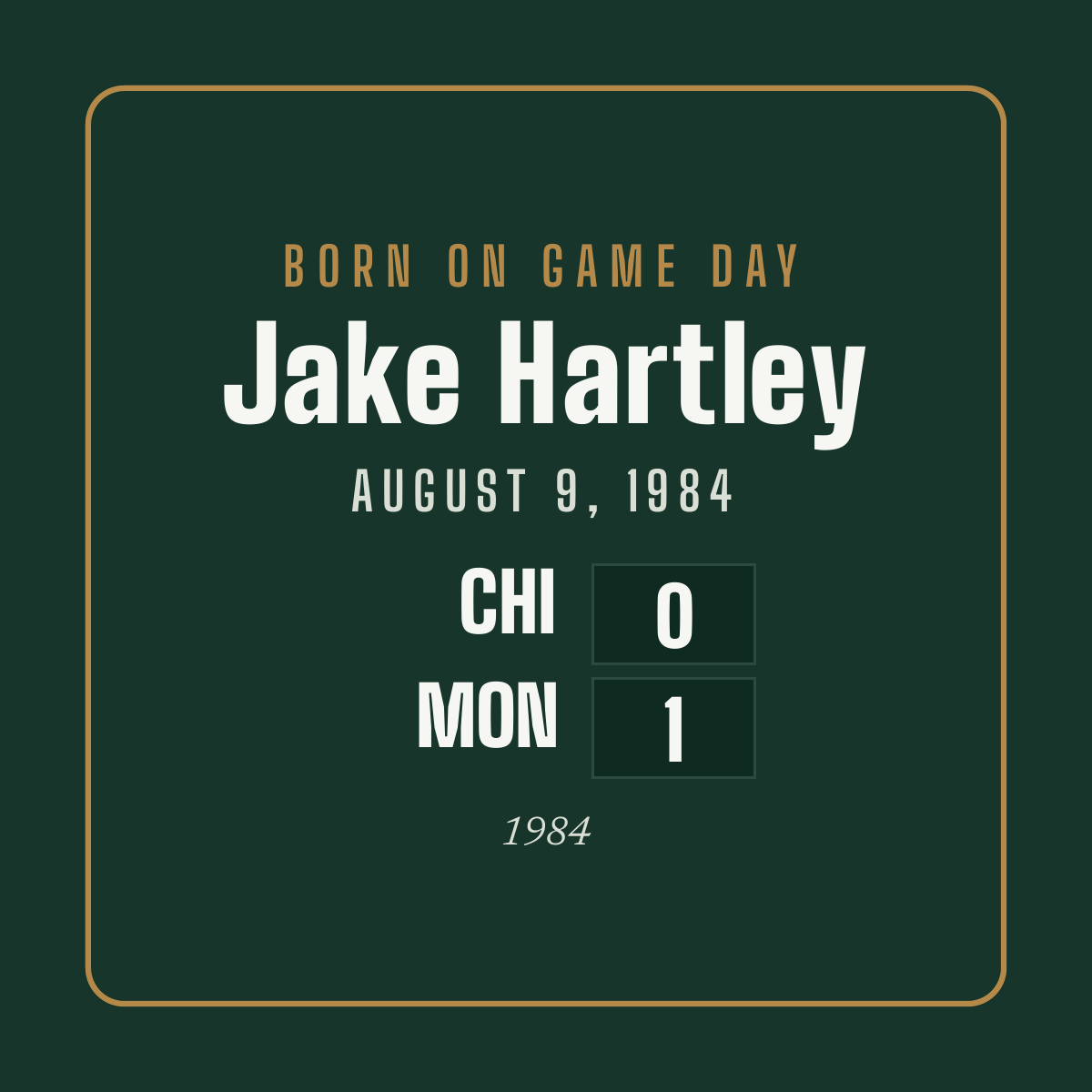 Magnet with a personalized box score design