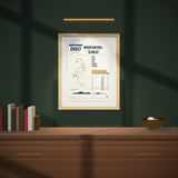 Blue Ridge Marathon Finisher Print on a dark green wall under a picture light