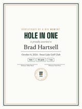 Milestone Certificate print