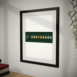 The Medal Wall up close, showing the frame and mat