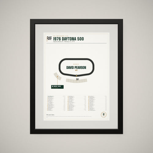 1976 Daytona 500 Finish Print framed, straight on