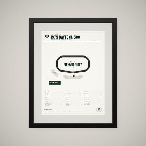 1979 Daytona 500 Finish Print framed, straight on