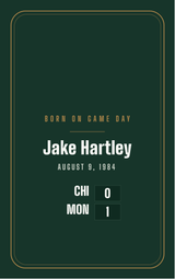 Phone case with a personalized box score design