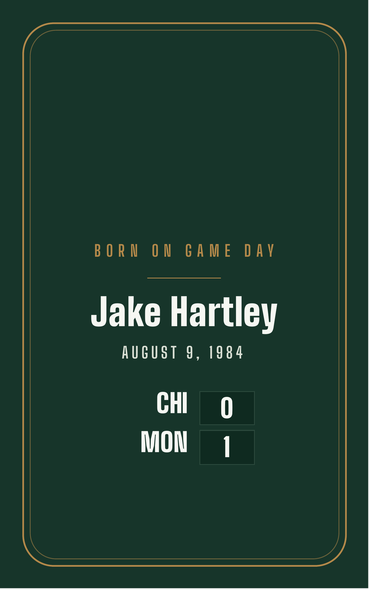 Phone case with a personalized box score design