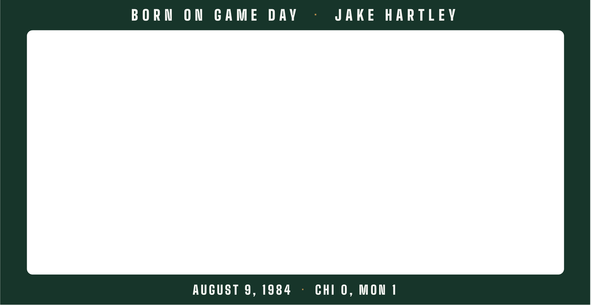 License plate frame with a personalized box score design