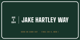 Metal sign with a personalized box score design