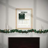 The Career Ledger over a mantel dressed for Christmas