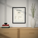 The Season Award hanging over a console table