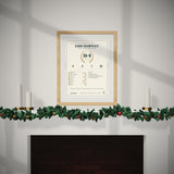 The Season Award over a mantel dressed for Christmas