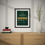 The Senior Award hanging over a console table