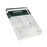Acrylic block with a personalized box score design