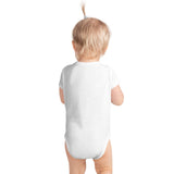 Baby bodysuit with a personalized box score design