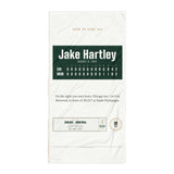 Beach towel with a personalized box score design
