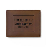Wallet with a personalized box score design