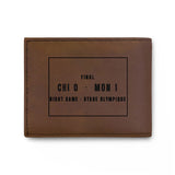 Wallet with a personalized box score design