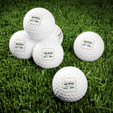 Golf balls with a personalized box score design