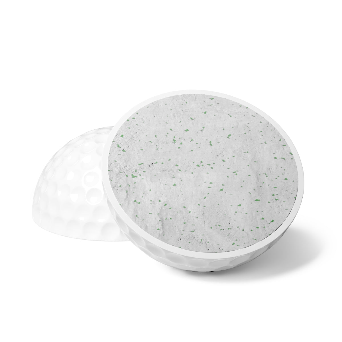 Golf balls with a personalized box score design