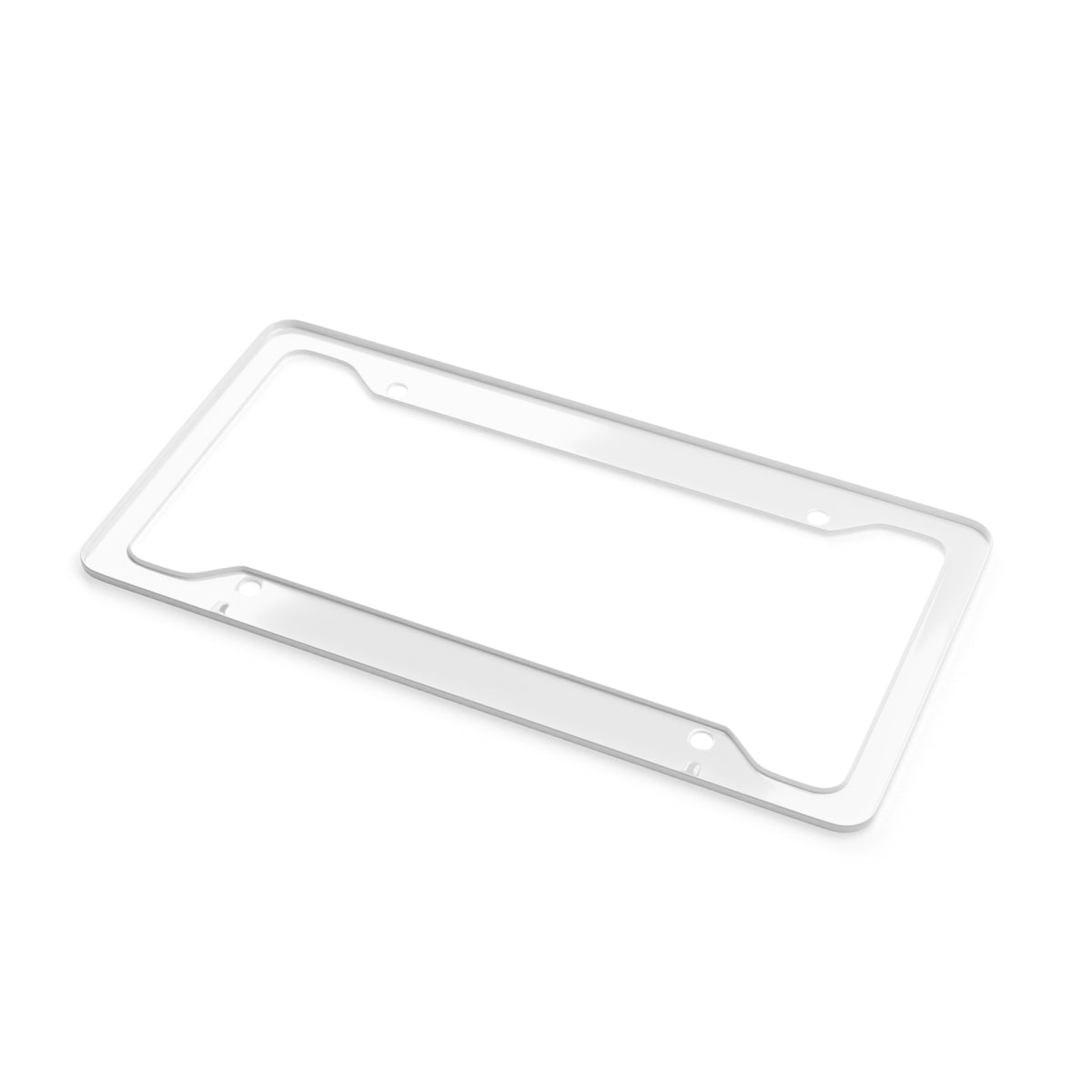 License plate frame with a personalized box score design