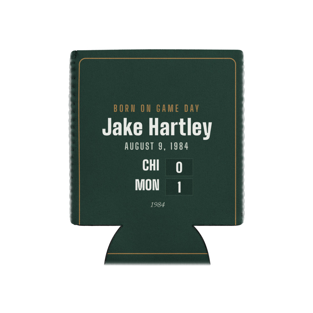 Can cooler with a personalized box score design