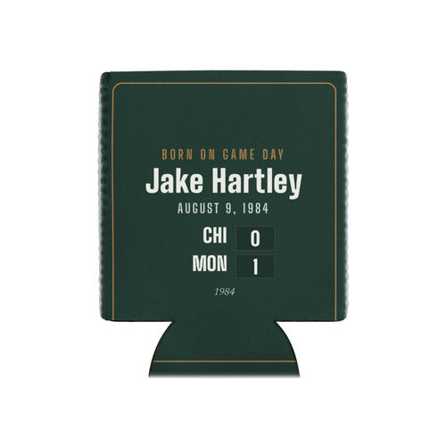 Can cooler with a personalized box score design