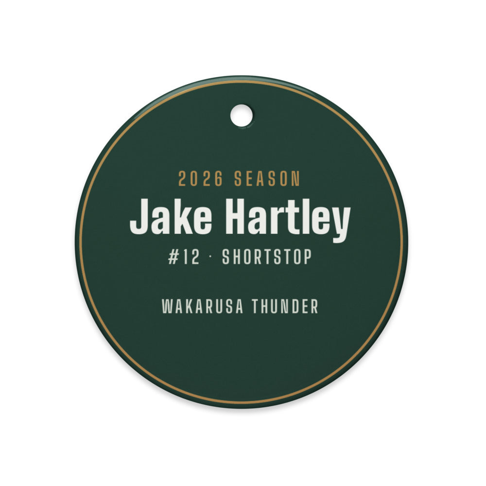 Ornament with a personalized box score design