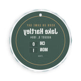 Ornament with a personalized box score design