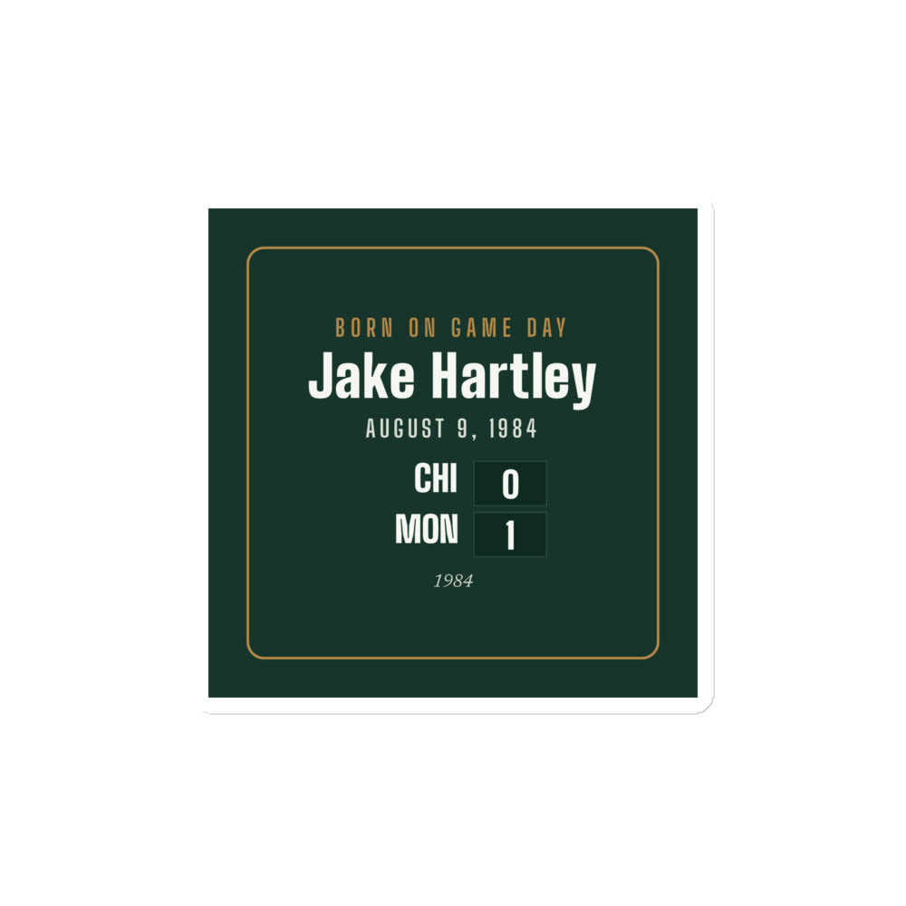 Magnet with a personalized box score design