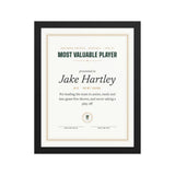 Banquet Award Certificate print
