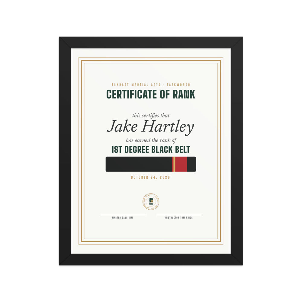 Rank Promotion Certificate print