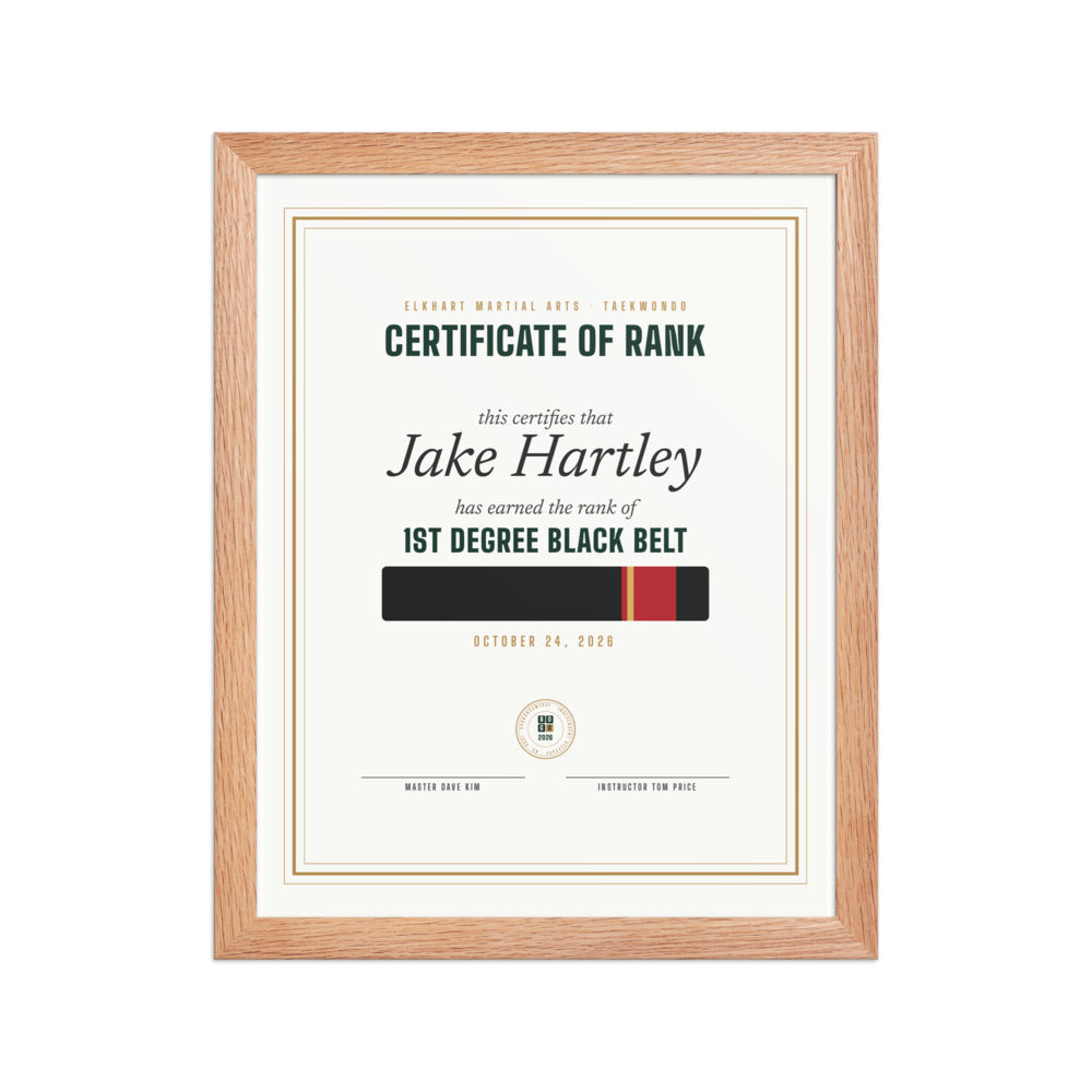 Rank Promotion Certificate print
