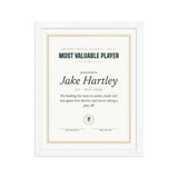 Banquet Award Certificate print