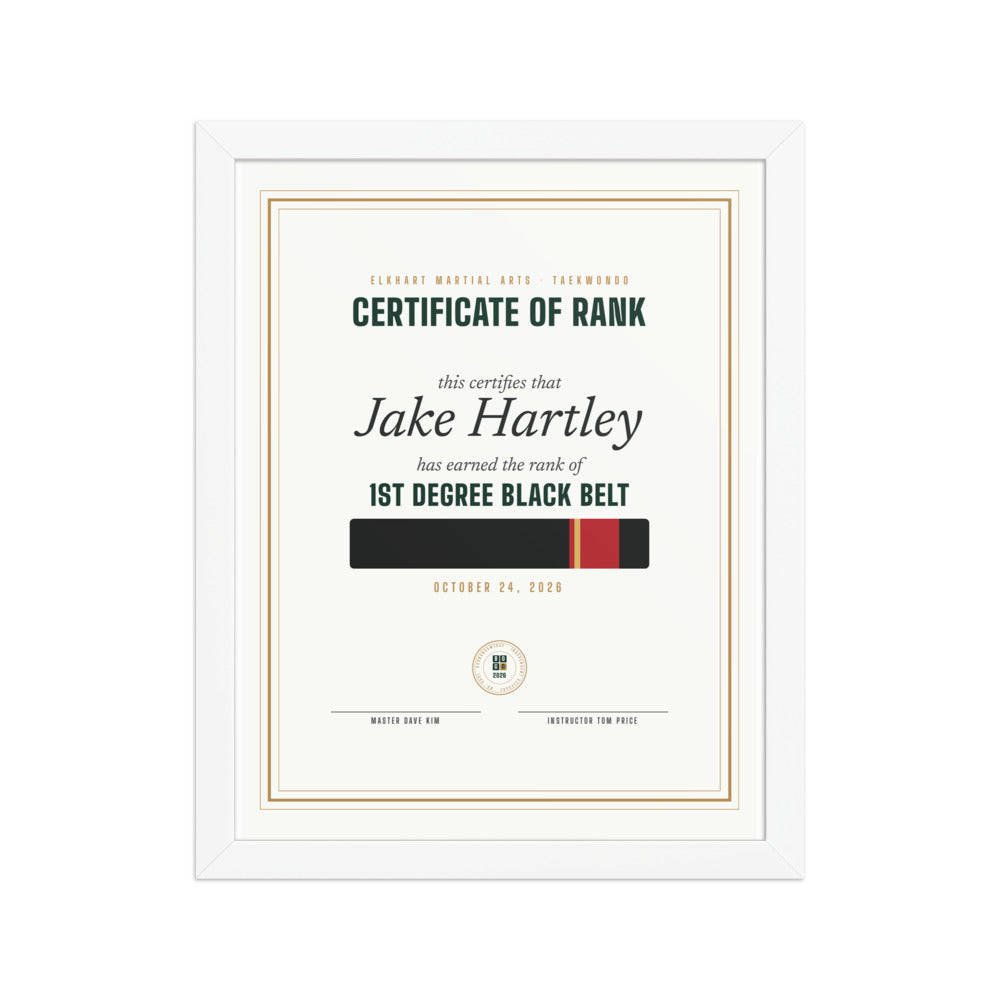 Rank Promotion Certificate print