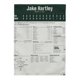 Flag with a personalized box score design