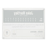 Cutting board with a personalized box score design
