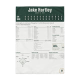 Tapestry with a personalized box score design