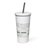 Tumbler with a personalized box score design