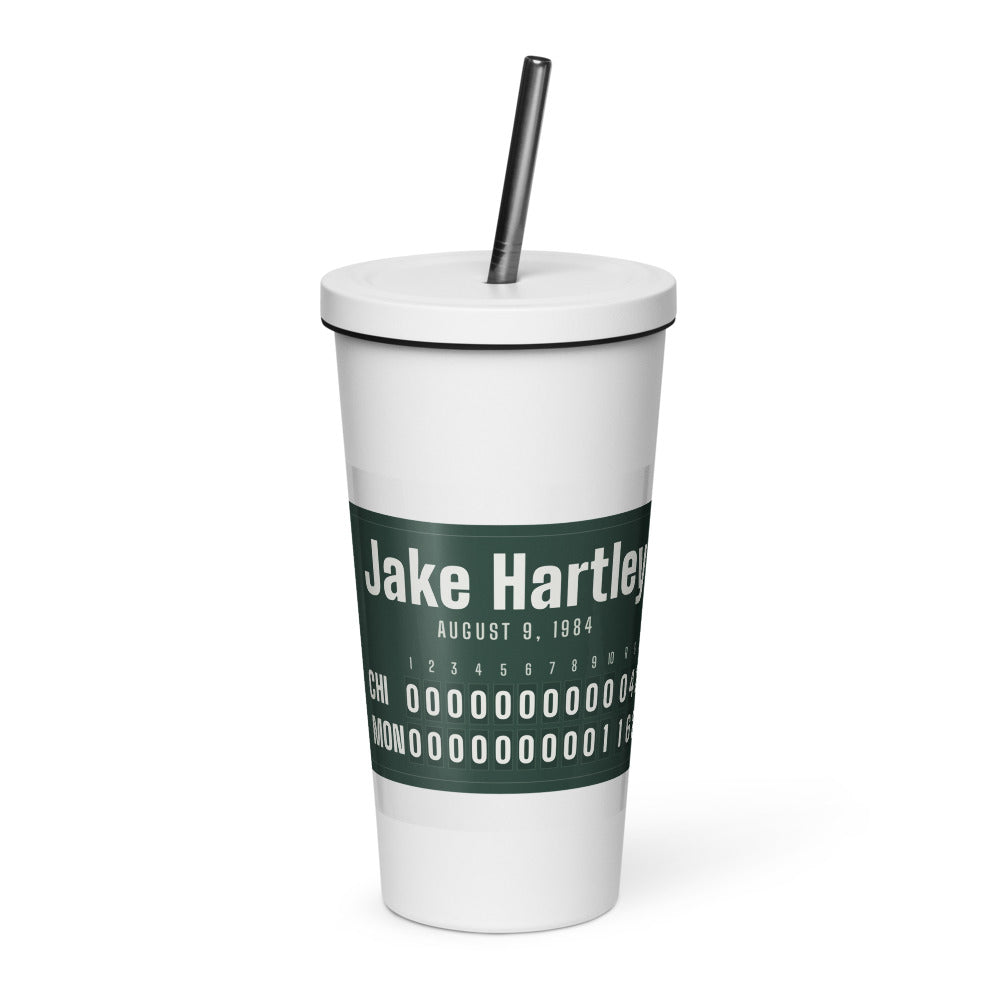 Tumbler with a personalized box score design
