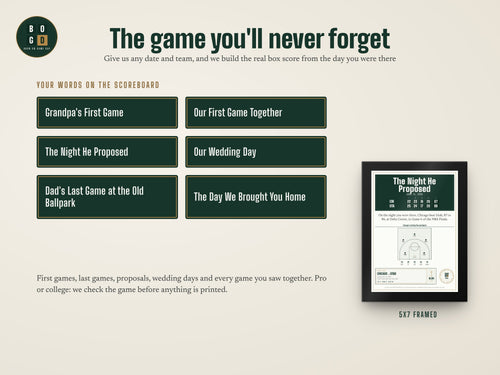 Any game any date