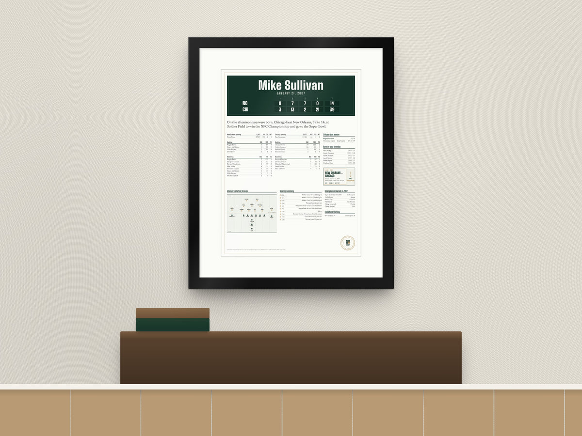 Football framed