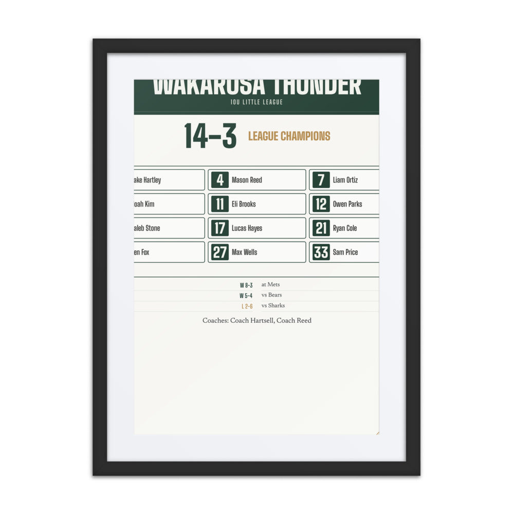 Team Season Poster print